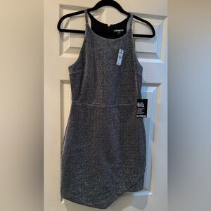 Express Silver Glitter Dress
